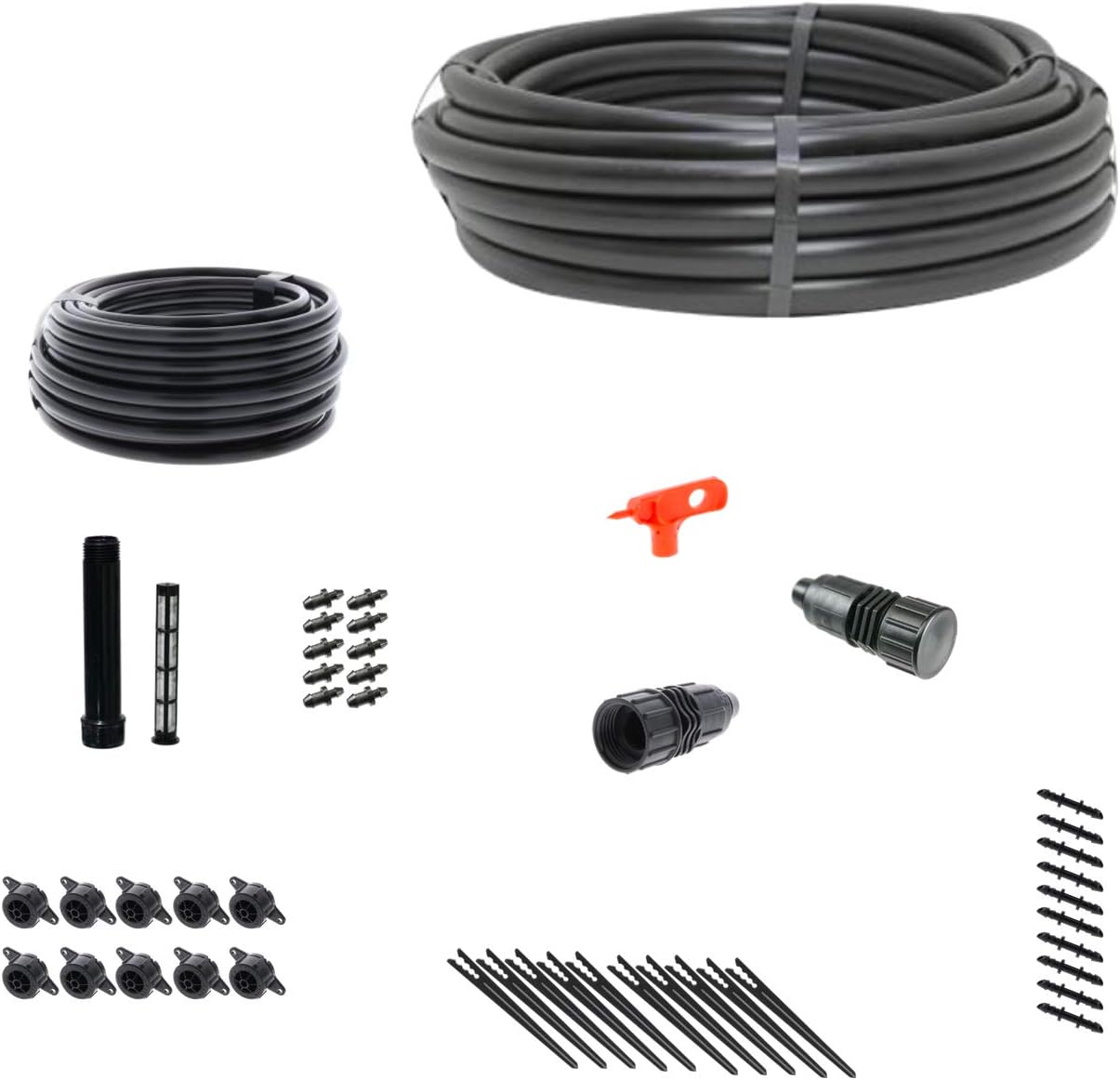 Gravity Feed Drip Irrigation Kit for Clean Water - Kit Size : Standard
