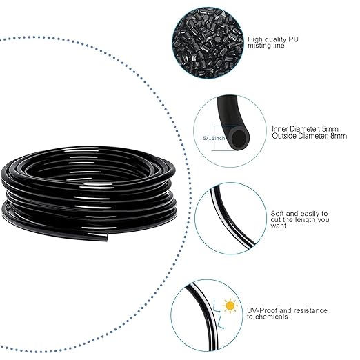 49.21Ft Drip Irrigation Kit Automatic Drip Irrigation System, 360° Bendable Garden Irrigation System, Garden Watering System Adjustable Bendable Nozzle Copper Sprayer System for Garden Yard