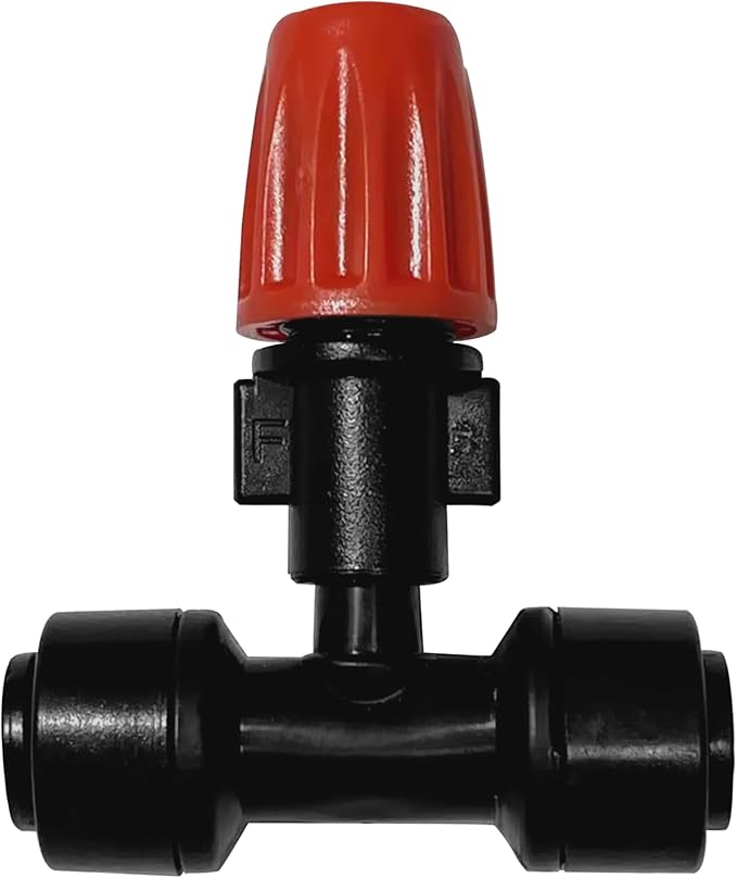 40PCS Push-to-Fit Drip Irrigation Micro Spray Emitters for 1/4 inch Irrigation Tubing, Three-Way Adjustable Atomizing Nozzle, Irrigation Dripper Sprinklers for Garden Greenhouse Agricultural