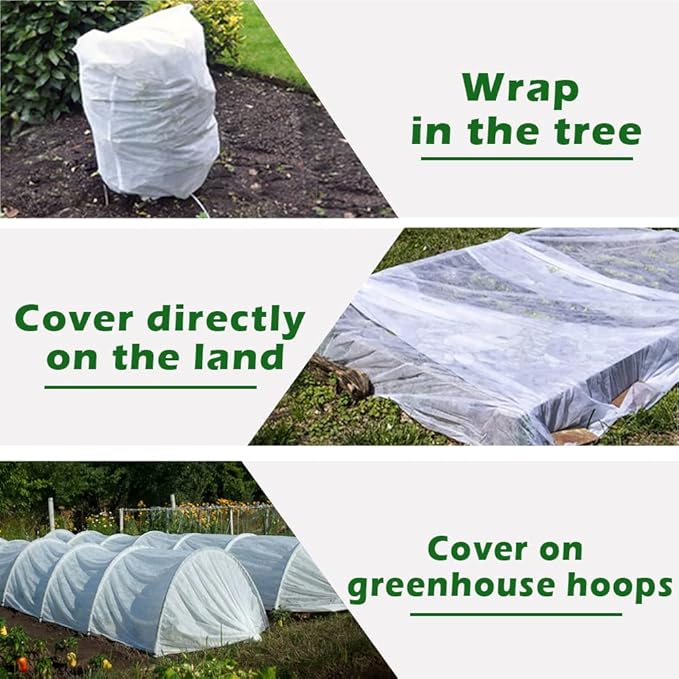 Plant Freeze Protection Cover, 10x30ft Frost Cloth Winter Garden Blanket, Floating Row Cover for Cold Weather and Shade, Perfect for Outdoor Vegetables, Trees, Greenhouse