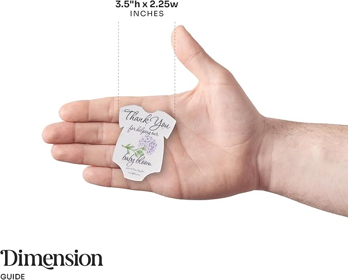 Onesie Seed Paper – 5 Hydrangea Baby Shower Favors for Guests with Wildflower Seeds, Writable & Plantable, Baby Shower Gifts for Guest