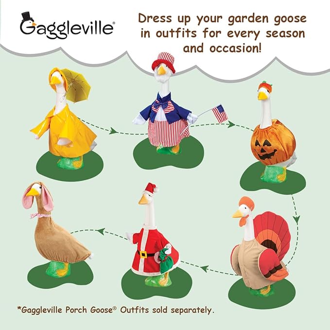 Fox Valley Traders Large White Goose, Plastic Garden Décor, 23” High