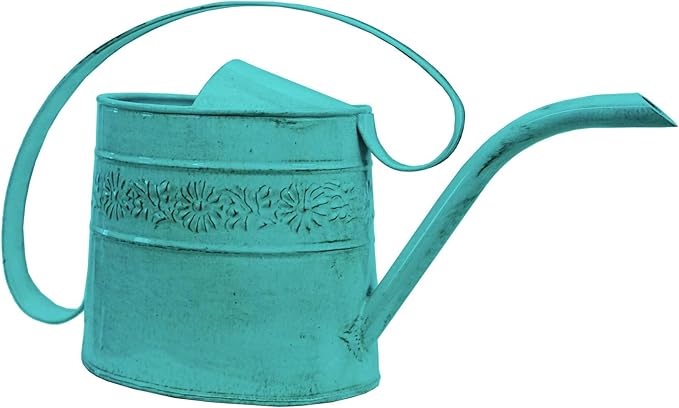 Headwind Willow Surf Blue 0.5 Gallon Galvanized Decorative Metal Garden Watering Can for Indoor & Outdoor Plant Care โ Vintage Gardening Plant Watering Can by Robert Allen