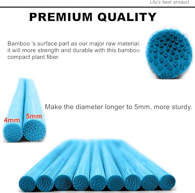 HOPELF 50 Pack 12" Bamboo Plant Stakes for Wood Garden Sticks,Wooden Plant Supports,Indoor Gardening Plant Supports,Floral Plant Support ,Potted Plants,Crafts, More Size Choices 8"/12"/16"
