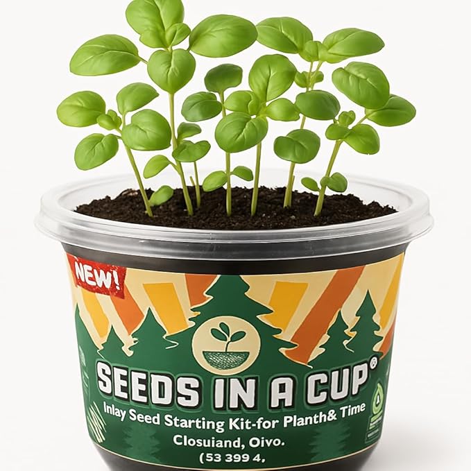 Seeds In A Cup® Plant Grow Kit – 60+ Varieties of Vegetables, Herbs & Flowers | Indoor & Outdoor Seed Starter for Kids & Adults | Grow Your Own Garden | Gardening Gift (Cucumber)
