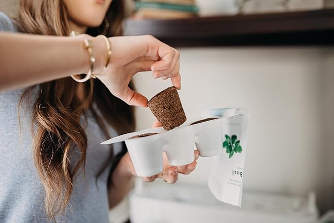 Click & Grow Indoor Herb Garden Kit with Grow Light | Smart Garden for Home Kitchen Windowsill | Easier Than Hydroponics Growing System | Vegetable Gardening Starter (3 Basil Pods Included), Sage