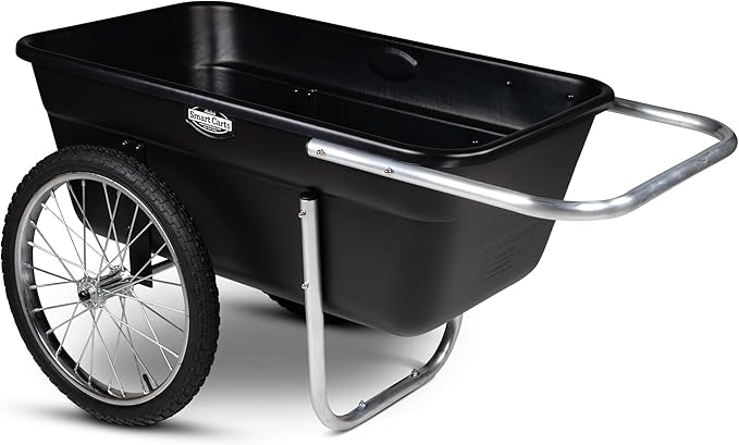 Smart Carts Premium Yard Cart - Strong, Lightweight, and Perfectly Balanced (20" Flat Free Wheels)