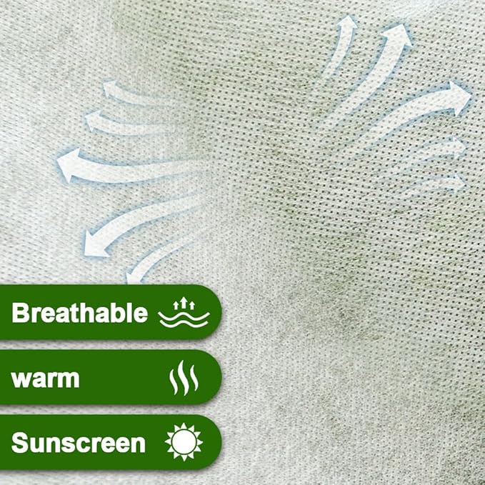 Plant Covers Freeze Protection 9.8 x 29.5 FT 1.2oz/yd² Frost Cloth Blankets for Outdoor Plants in Winter, Floating Row Cover for Vegetable Garden