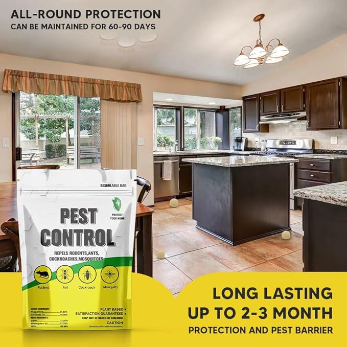Pest Control, Mouse Repellent Indoor, Rodent Repellent Outdoor, Spider Repellent Indoor, Rat Repellent, Mice Repellent Indoor, Repel Ants, Roaches, Spiders, Moths & Other Pests-8P