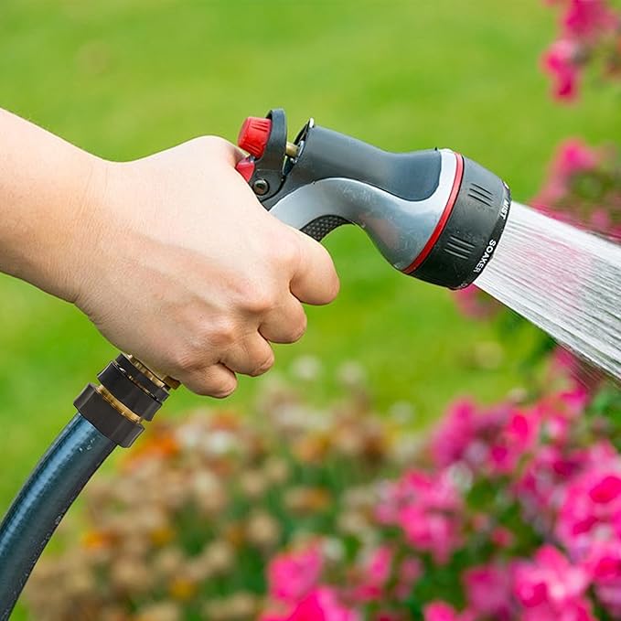 Hourleey Garden Hose Quick Connector, 3/4 Inch Male and Female Garden Hose Fitting Quick Connector, 3 Female + 6 Male