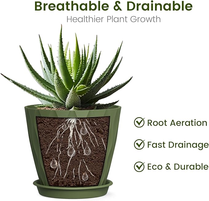 4 Inch Small Pots for Plants, 12 Pack Waffle Texture Small Plant Pots for Succulents, Plastic Planter with Drainage Holes and Saucers for Indoor Outdoor Plants, Flowers, Herbs, Seedlings, Colorful