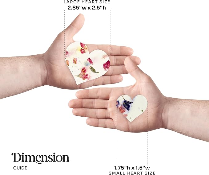 Heart Seed Paper – 50pcs Small Purple Plantable Wildflower, Writable & Plantable Gift for Moms, Plant Lover, & Teachers, Ideal for Weddings, Baby Shower, Memorial, & Celebrations