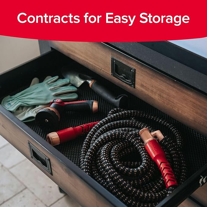 Pocket Hose Copper Head UV w/Pocket Pivot, Expandable Garden Hose 75 FT w/10 Pattern Thumb Sprayer, AS SEEN ON TV, 650psi 3/4in Ultra-Light Solid Copper Anodized Aluminum Fittings No-Kink No-Lead