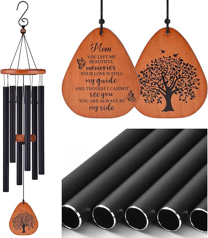 Memorial Sympathy Gifts for Loss of Mom, 32" Memorial Wind Chimes for Loss of Mother Sympathy Gift, Bereavement Gift for Loss of Mother, Windchimes in Memory of Mom Gifts