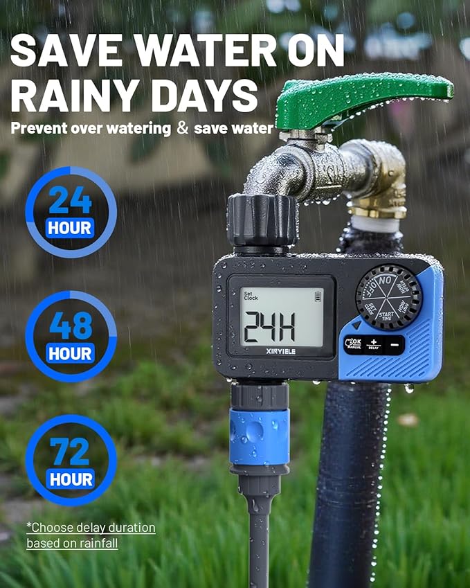 Smart Sprinkler Timer, Programmable Garden Smart Hose Watering System Equipment for Garden, Automatic Irrigation for Yard/Lawn, 1 Outlet