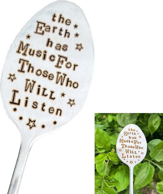 Garden Plant Marker Friendship Gift for Women Gardeners, Plant Stake Label Sign Tag Gardening Gifts for Woman Plant Lovers, Metal Garden Decoration (Who Will Listen)