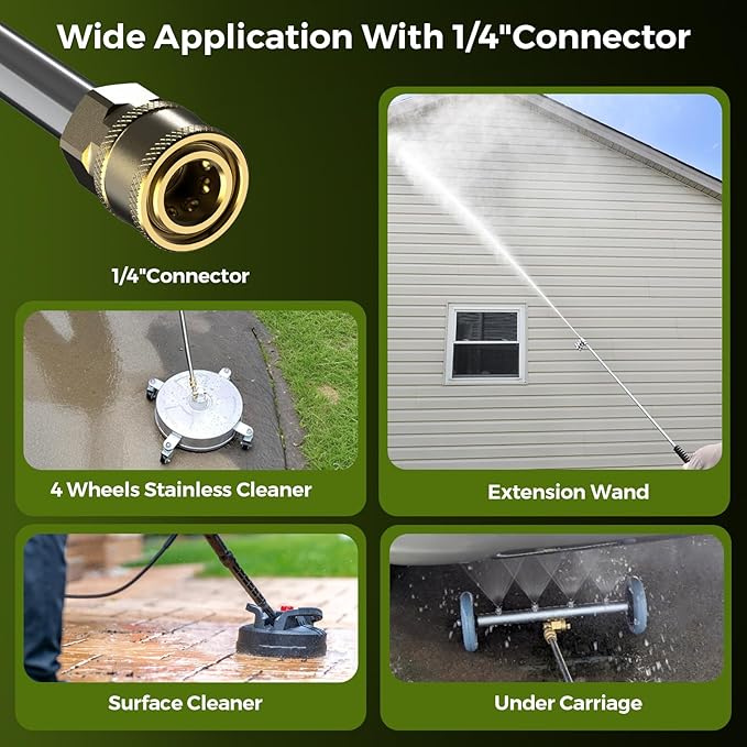 Electric Pressure Washer - 4000PSI 2.8GPM Electric Power Washer with 35ft Cord 26ft Hose, High Pressure Washers Includes 5 Nozzles, Foam Cannon for Cars, Homes, Driveways