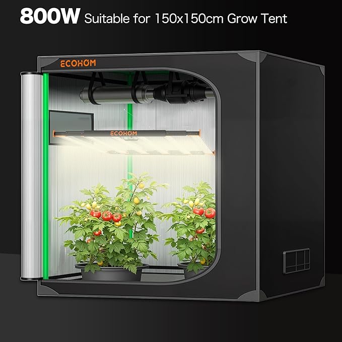 800W LED Grow Light, 5x5ft Coverage Full Spectrum Daisy Chain Growing Light, Dimmable & Retractable Bar Style Grow Lamp for Indoor Plants Greenhouse Vegetable Flower