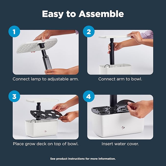 AeroGarden Harvest Lite, Indoor Garden Hydroponic System with LED Grow Light, Holds up to 6 AeroGarden Pods, Cream