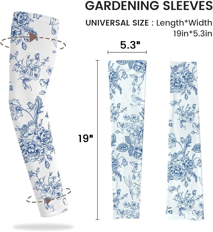Gardening Sleeves Farm Sun Protection Arm Cooling Sleeves Thorn Proof Garden for Women Men with Thumb Hole