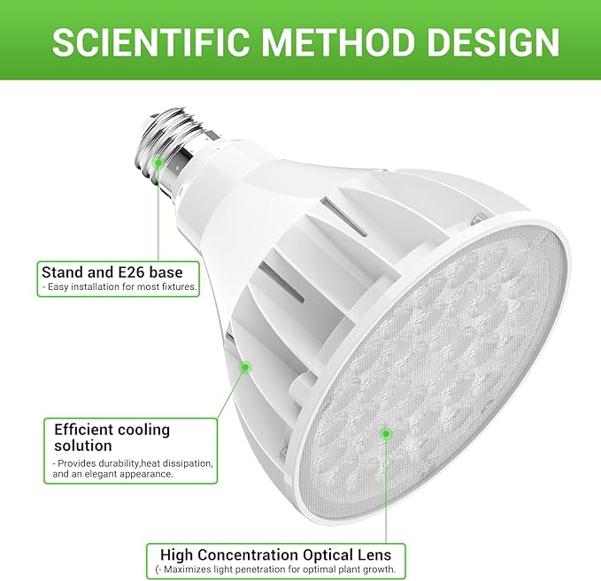 RDJ Bouns Hanging Grow Lights for Indoor Plants, 26W Full Spectrum 4H/8H/12H Timer Switch, 16.4FT Power Cord, Plug in Pendant Grow Light with Adjustable Pulley for Plants, Gifts for Gardening Lovers