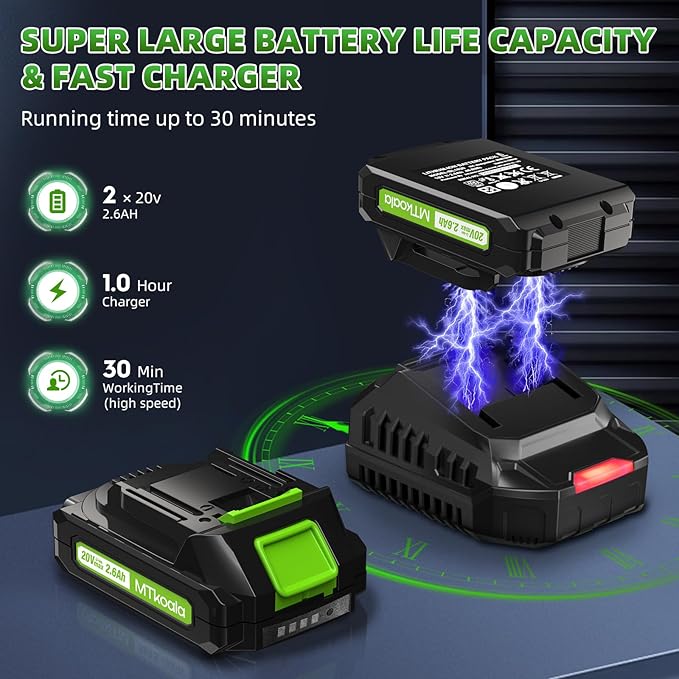 2025 Upgrade Leaf Blower, Leaf Blower Cordless with 2 * 2.6AH Batteries and Fast Charger, 450CFM &150MPH and 2 Speed Mode, Lightweight Electric Leaf Blowers for Lawn,Yard, Leaves, Dust,Snow Care