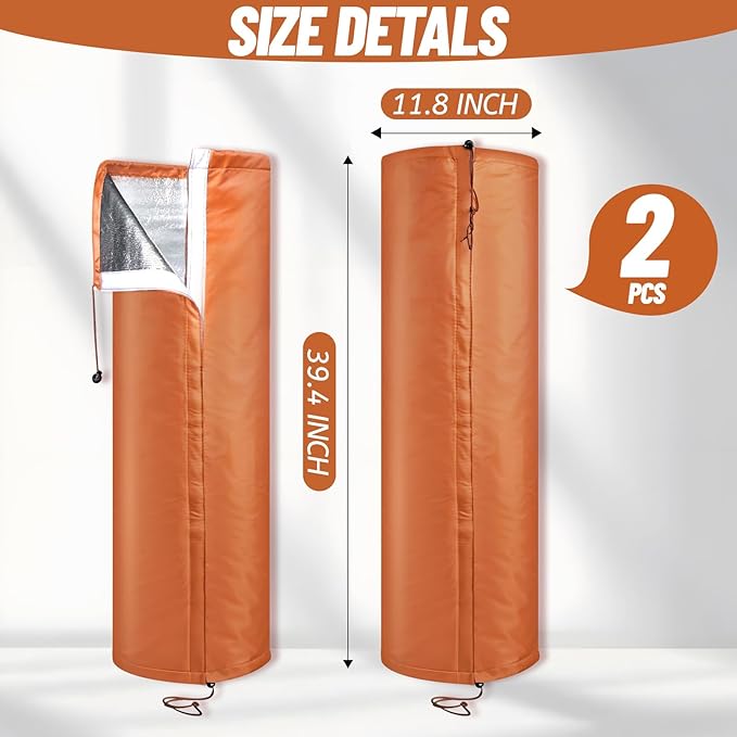 2Pack Palm Tree Root Protectors Winter Protection for Trees Root Self Adhesive Plant Trunk Insulation Cover with Drawstring for Garden Outdoor Cold Weather Plants Trunk Protection, Dia 11.8 "