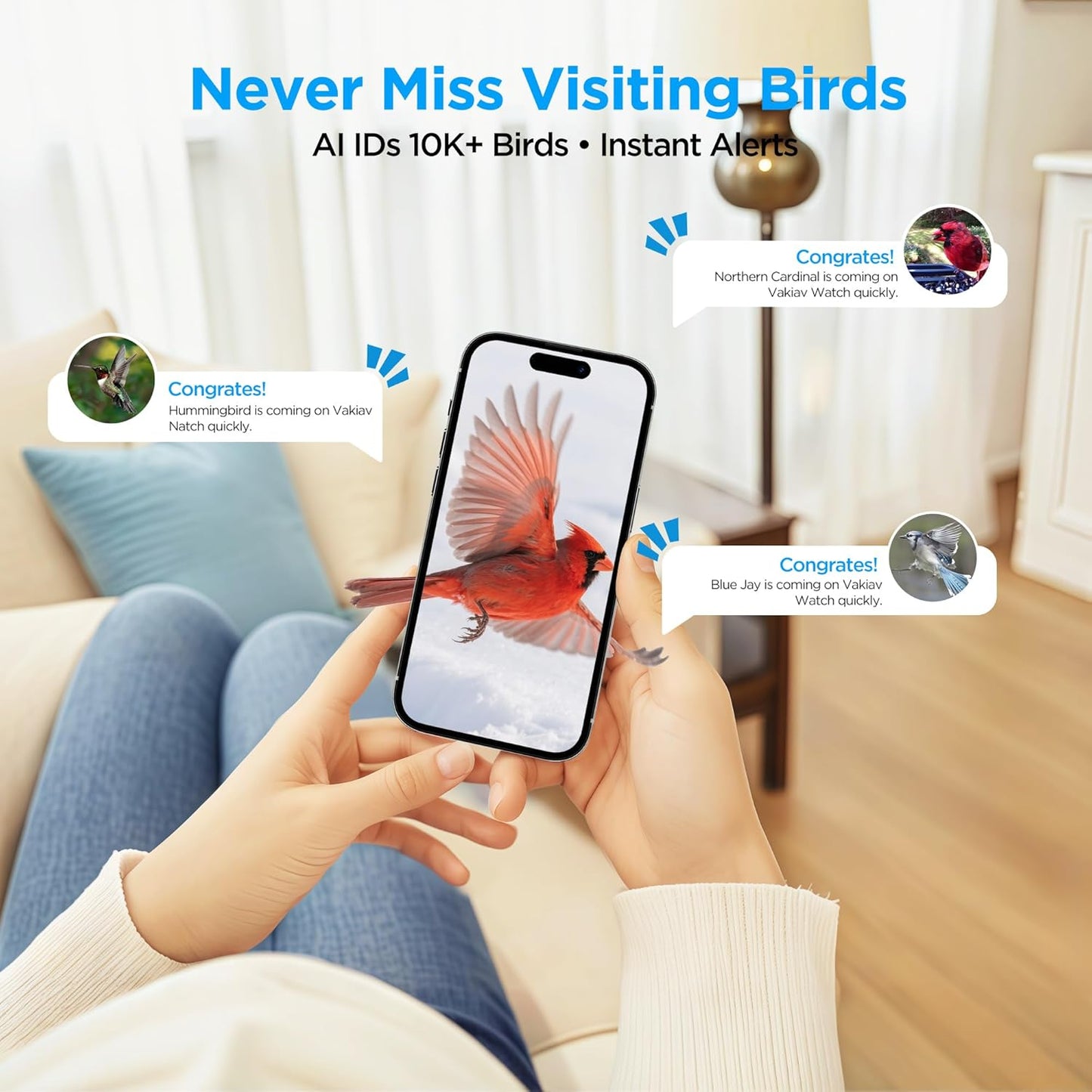 Solar Smart Bird Feeder with Camera,Stable Link via Signal Transmitter (Plug to Router),One-Step QR Scan,Elderly-Friendly,AI Bird ID,2K HD Live Video & 5MP Photos,Instant Arrival Alerts