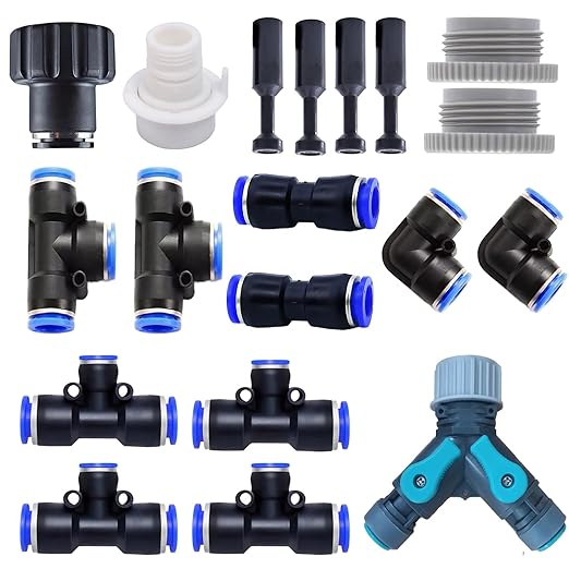 Drip Irrigation System Accessory Kit, Automatic Garden Watering System, Y Type Water Distributor, Quick Connector and Universal Faucet Connector.(Drip Irrigation System Accessory Kit)