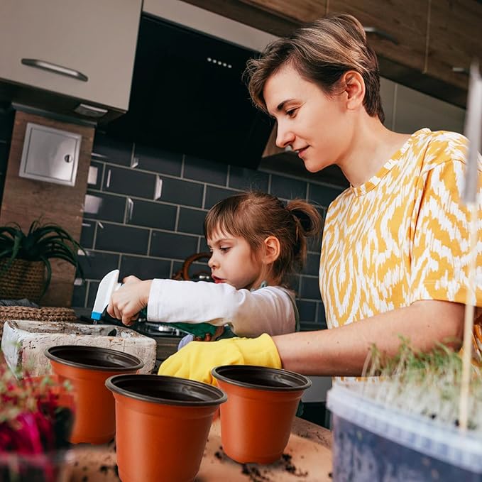 200 PCS Plastic Nursery Pots,4 Inch Seedling Starting Pot with Holes,Flower Plant Container for Succulent,Seed,Cuttings,Transplanting