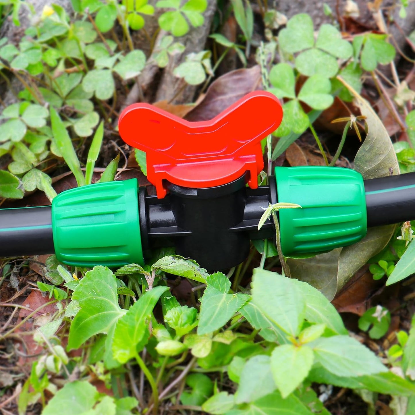 10 Pack Drip Irrigation Valve for 1/2 Inch Drip Tubing (1/2" ID x 0.65" OD):1/2'' In-line Locked Barbed Ball Valve Drip Line Shut Off Valve Parts In Irrigation System for Garden