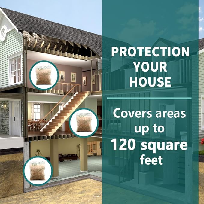 Pest Control Pouches, Mouse Repellent Repel Mice, Mouse, Rats, Ants, Roaches, Spiders, Moths & Other Pest, Rat Repellent Safe for Kids & Pets, Mice Repellent Indoor- 10 Pouches