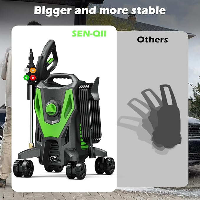 Pressure Washer -4800PSI Power Washer with 4 Quick Connect Nozzles, High Pressure Cleaning Machine with Foam Cannon for Car/Garage/Patio Home Cleaning