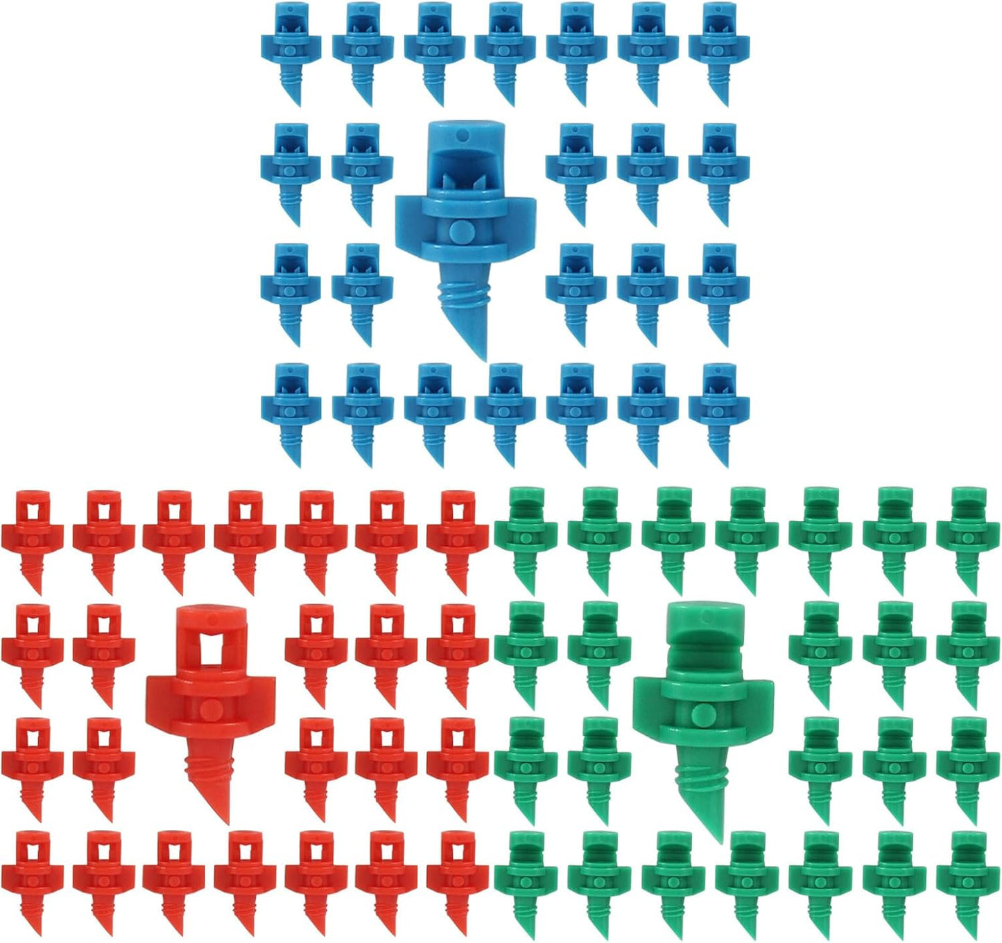 75 Pcs 90/180/360 Degree Misting Nozzle, Micro Sprinkler Heads Irrigation Misting Sprayer, Refraction Automizing Drippers for Garden Lawn Plants Irrigation System