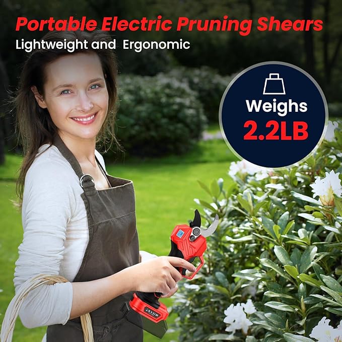 Electric Pruning Shears for De-walt 20V Max Cordless 2.0 Inches Branch Cutter Battery Pruning Shears with LCD Display Power Scissors for Gardening Tree Trimming, Bare Tool Only (NO Battery)