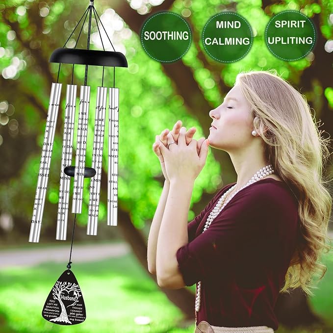 Sympathy Memorial Wind Chimes Bereavement Memorial Gifts for Loss of Husband Sympathy Memorial Gifts for Loss of Loved One in Memory of Husband