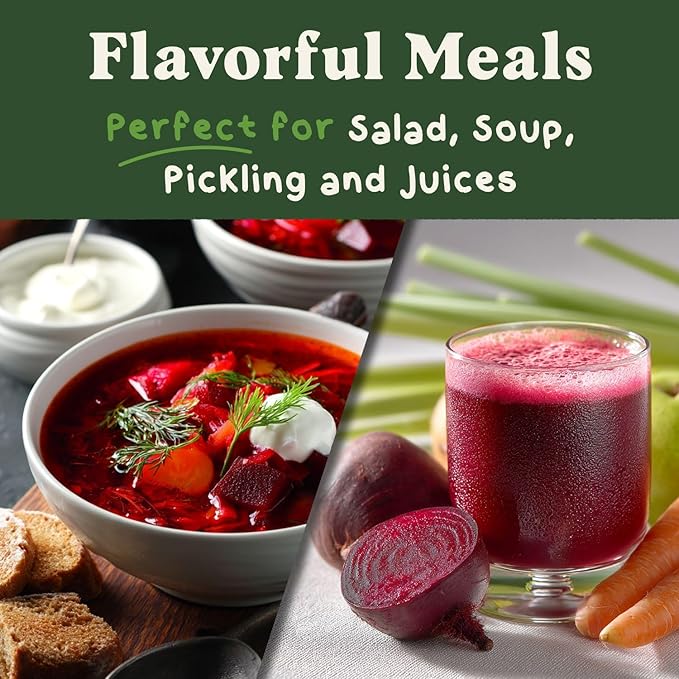 Seedboy Organic Beets Seeds for Planting Indoor and Outdoor, Non-GMO and USDA Certified Vegetable Seed Packet for Hydroponic Garden Indoor or Planting Outdoors (Detroit Dark Red Beets)