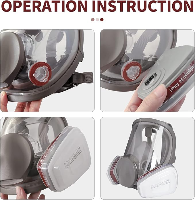 Reusable Respirator Mask - Respirator Mask with Filters, Dust Mask for Spray Paint Chemicals Epoxy Resin