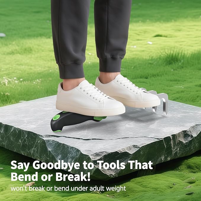 LASZOLA 3 Piece Garden Tool Set Include Hand Trowel Rake and Transplant Shovel for Women, Indoor Heavy Duty Small Spade Kit with Ergonomic Handle to Weed and Loosen, for Mom and Plant Beginner, Green