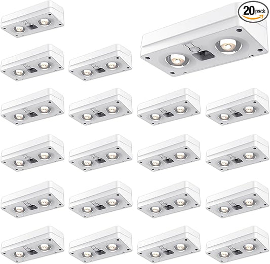 Solar Fence Lights 20 Pack, 50 Lumens Outdoor Solar Lights with 12 Modes RGB Color Glow LED,Waterproof, Solar Lights for Patio, Backyard, Deck, Fence, Railing(White Shell)