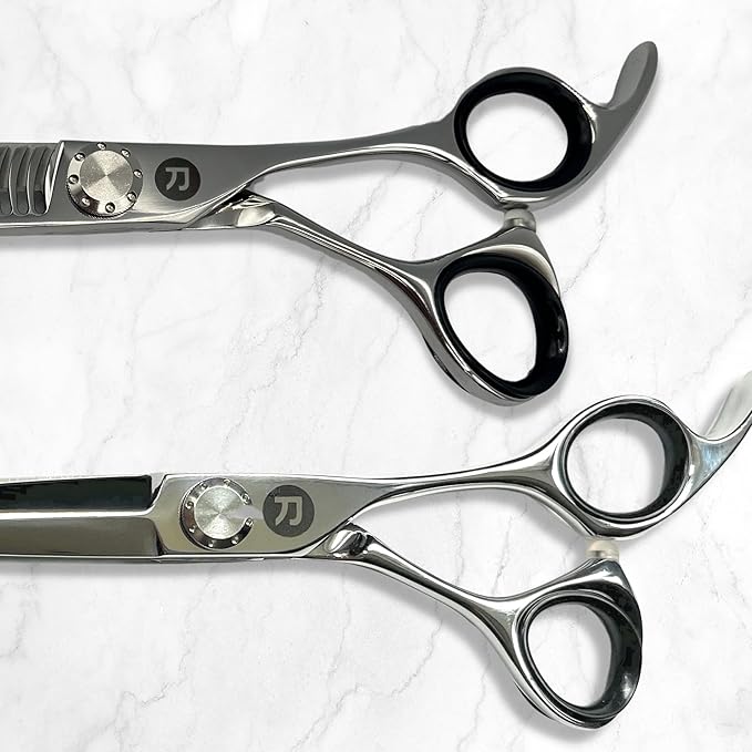 Saki Shears Tanto - Professional 6.5" Hair Cutting Scissors Set Includes Thinning Shears and Leather Case