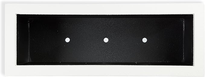 PolyStone Milan Tall Modern Outdoor/Indoor Rectangular Trough Planter, 46" L X 17" W X 19" H, Lightweight, Heavy Duty, Weather Resistant, Polymer Finish, Commercial and Residential (White)