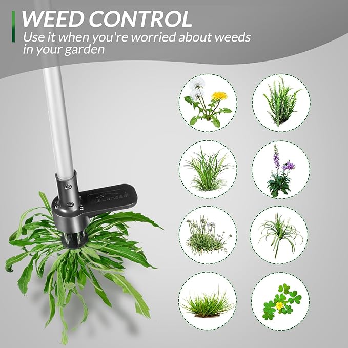 Walensee Upgraded Weed Puller, Stand Up Weeder Hand Tool, Long Handle Garden Weeding Tool with 5 Claws, Hound Weed Puller for Dandelion, Standup Weed Root Pulling Tool and Picker, Grabber (1 Pack)