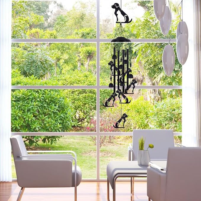 Dog and Cat Wind Chimes Decor, Mobile Blessing Wind Bells Decorate, Sympathy Wind Catcher, Memorial Gifts for Mom,Grandma,Woman,Dog Cat Lovers(Outside/Indoor/Home/Room/Porch/Yard/Garden Decoration)
