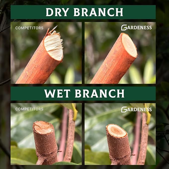 Gardeness Titanium Plating Japanese Pruning Shears, Professional Bypass Heavy Duty Garden Pruner Secateurs – Lightweight Easy Grip Branch Clippers Hand Pruners for Gardening, Trimming, Harvesting.