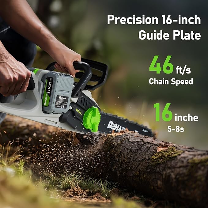 Brushless Mini Chainsaw Cordless Chain Saw Lightweight Electric Chainsaw Handheld Saw for Tree Trimming and Wood Cutting Pruning Saw (16 Inch)