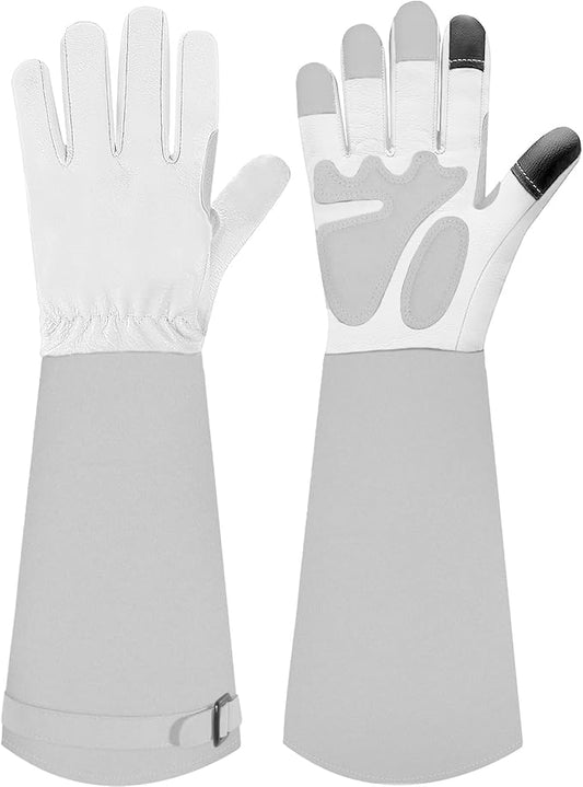Long-Gardening-Gloves for Women/Men - Thorn Proof Rose Pruning Gloves Heavy Duty Gauntlet-S