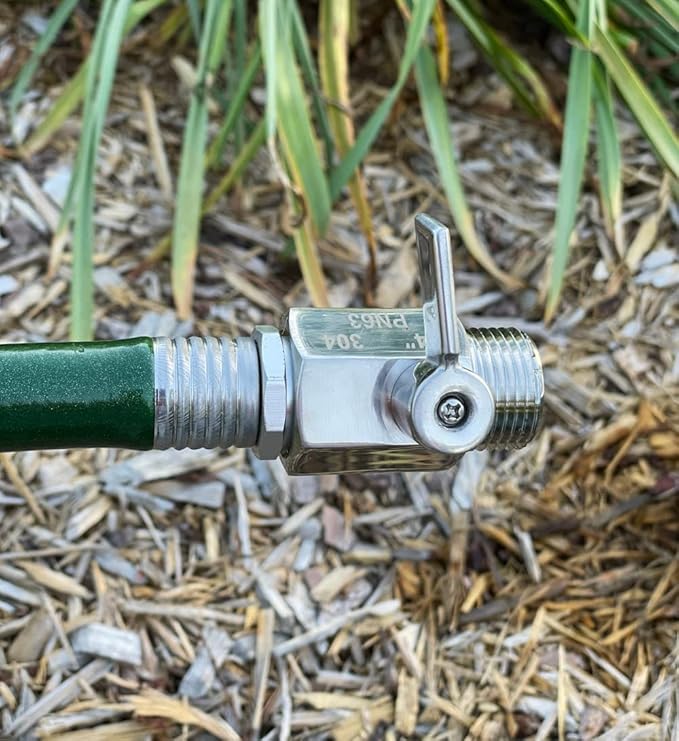 beduan Stainless Steel 3/4" Shut Off Valve GHT Thread Garden Hose Heavy Duty Connector