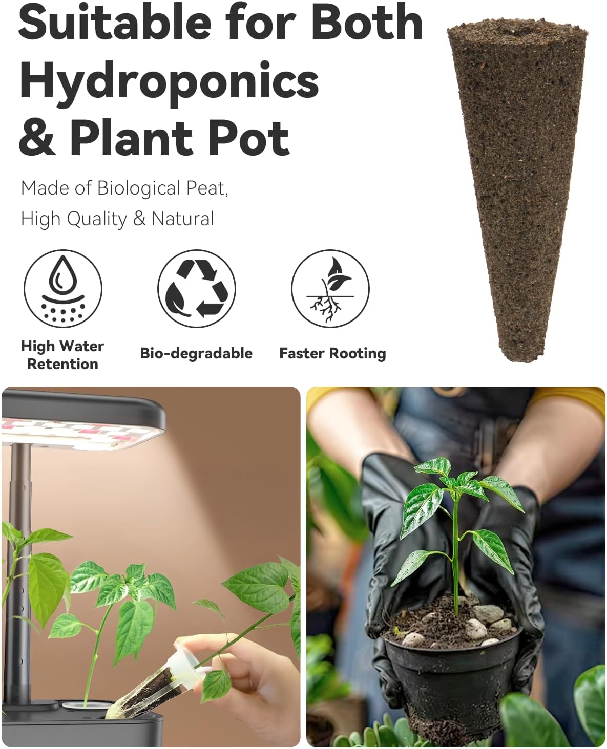 Hot Pepper Seed Pod Kit for Aerogarden, 16 Pods, Ahopegarden Hydroponics Growing System Indoor Garden Includes Jalapeno Peppers and Cayenne Chili Peppers, 500+ Seeds