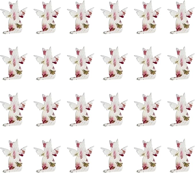 24pcs Seed Paper – Pink Plantable Wildflower for Pet Lovers, Pet Owners, Memorials & Other Milestone Celebrations (Pink - Cat)